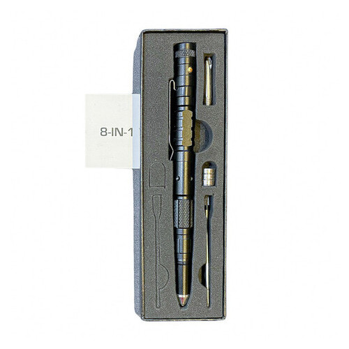 Ручка мультитул LifeFLUX кулькова з ліхтариком RovTop багатофункціональна Чорні 0.5 мм (1825-2019) фото №2