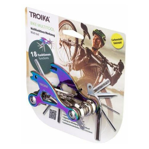 Мультиінструмент для велосипедів Troika Bike Tool 18 функцій райдужна обробка фото №3