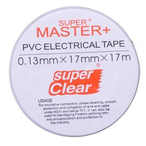 Лента изоляционная Super Clear Master 17 м x 17 x 0,13 мм Белая (i11) фото №1