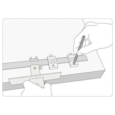 Шаблон для разметки отверстий Yato Т-образный 250мм + чехол (YT-44130) фото №4