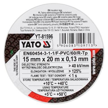 Изоляционная лента Yato 15 мм x 20 м x 0,13 мм, белая (YT-81596) фото №3