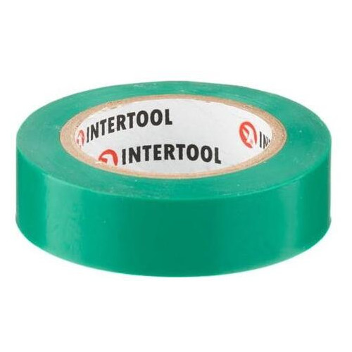 Стрічка ізоляційна Intertool 20 м x 17 x 0.15 мм зелена (IT-0051) фото №1