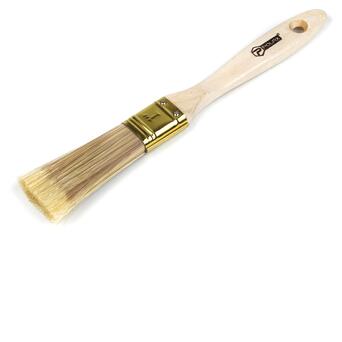 Пензель флейцевий Polax професійний 1, штучний ворс, дерев'яна ручка, тип Чемпіон (06-001) фото №1