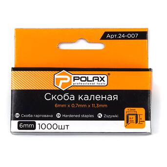 Скоби для степлера гартовані Polax А53 6*11.3 мм, упаковка 1000 шт (24-007) фото №2