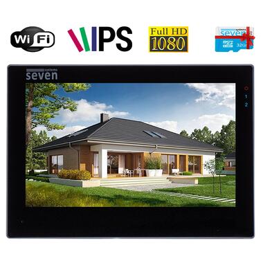 IP відеодомофон 7 дюймів с Wi-Fi SEVEN DP-7577FHDW - IPS black фото №1