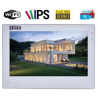 IP відеодомофон 7 дюймів с Wi-Fi SEVEN DP-7577FHDW - IPS white фото №1