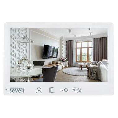 Комплект домофону 7 дюймів з панеллю виклику зі зчитувачем карт в офіс SEVEN DP-7571/02Kit white фото №1