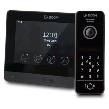 Комплект Wi-Fi відеодомофонa 7 BCOM BD-760FHD/T Black з підтримкою Tuya Smart + BT-400HD-AC Black фото №1
