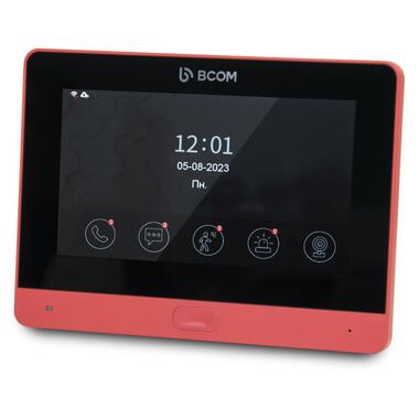 Комплект Wi-Fi відеодомофонa 7 BCOM BD-760FHD/T Red з підтримкою Tuya Smart + BT-400FHD Black фото №2