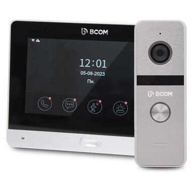 Комплект Wi-Fi відеодомофонa 7 BCOM BD-760FHD/T Silver з підтримкою Tuya Smart + BT-400FHD Silver фото №1