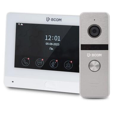 Комплект Wi-Fi відеодомофонa 7 BCOM BD-760FHD/T White з підтримкою Tuya Smart + BT-400FHD Silver фото №1