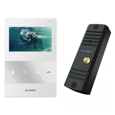 Комплект відеодомофону Slinex ML-16HD(Black)+SQ-04M(White) фото №1