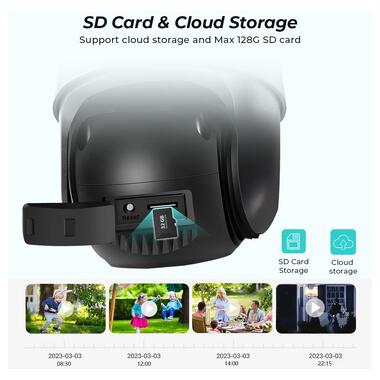 Уличная камера XPRO 8MP 4K IP Camera Outdoor WiFi PTZ (43912-_1343) фото №7