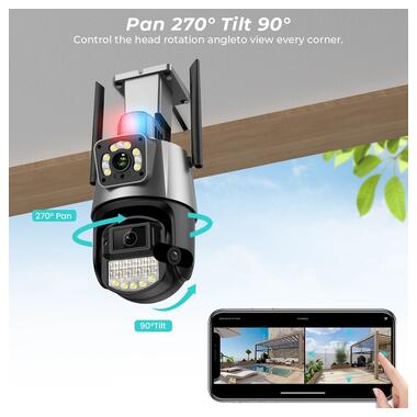 Уличная камера XPRO 8MP 4K IP Camera Outdoor WiFi PTZ (43912-_1343) фото №3