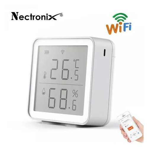 Wifi термометр гігрометр кімнатний з датчиком температури та вологості Nectronix TG-12w додаток Tuya фото №1