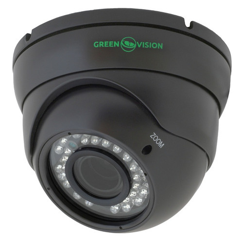 Купольная Камера IP GreenVision GV-002-IP-E-DOS24V-30 Gray фото №1