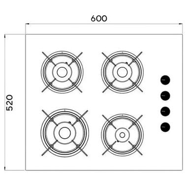 Варочная поверхность KUMTEL KO-40TAHDF WHITE фото №8