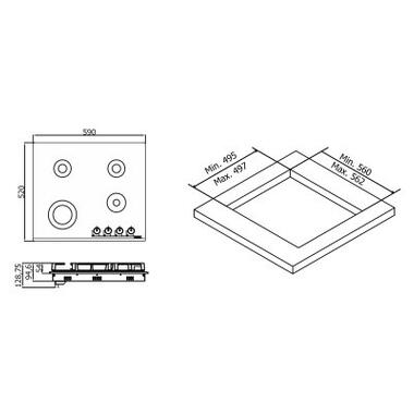 Варочная поверхность Eleyus RHEA 60 BL CF фото №11