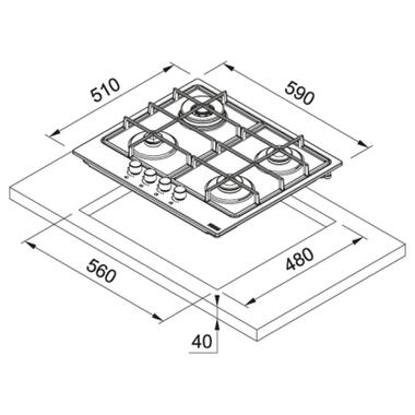 Варочная поверхность Franke FHSM 604 3G DC XS C (106.0554.391) фото №2