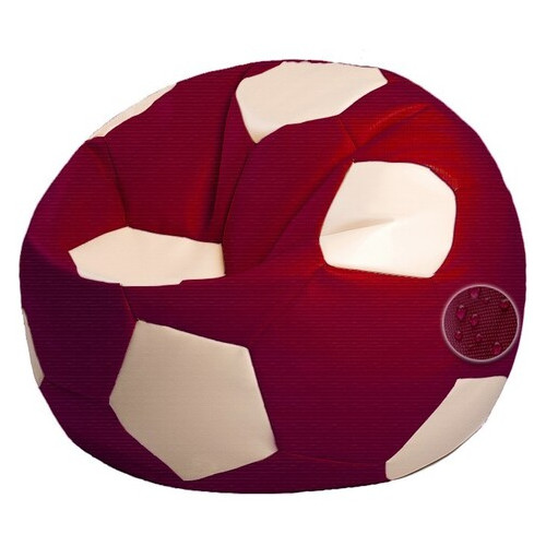 Кресло мяч SoftStyle L Бордовый+бежевый (b177+307) фото №1