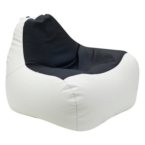 Крісло-груша Прімтекс Плюс Simba H-2200/D-5 М White-Black фото №1