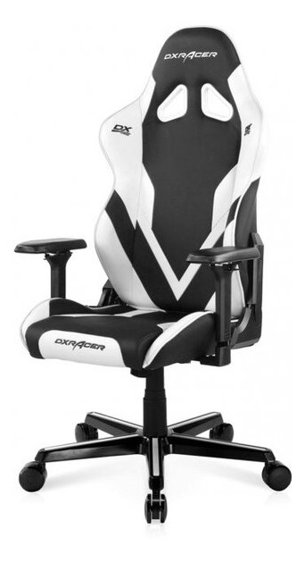 Кресло для геймеров DXRacer G Series D8100 черно-белое (GC-G001-NW-C2-NVF) фото №2