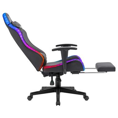 Крісло ігрове Defender Watcher, 60мм, Клас 4, RGB ПУ, Black (64334) фото №4