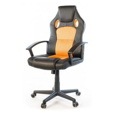 Офісне крісло Аклас Анхель PL TILT чорно-помаранчевий (20994) фото №1