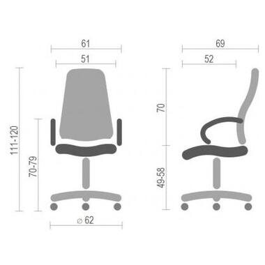 Офісне крісло Аклас Анхель PL TILT чорно-помаранчевий (20994) фото №6