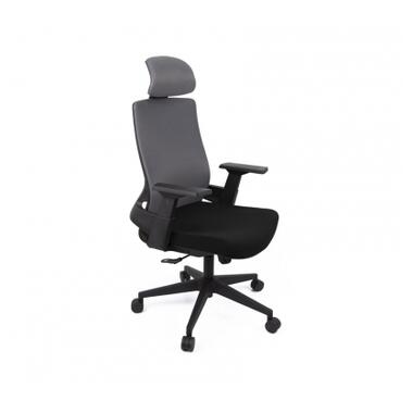 Офісне крісло Аклас Наос TILT Сірий (Сірий/Чорний) (10055397) фото №6