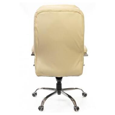 Офісне крісло Аклас Тироль CH MB кожа натур. бежевое (12443) фото №5