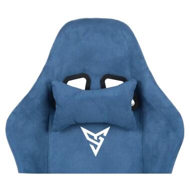 Кресло игровое Аклас Герць RL (Бархат Светло-синий) (00160348) фото №11