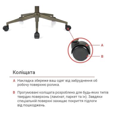 Офисное кресло Аклас Булат R-SR (Штучная замша 02 Dark gray) (00172366) фото №9