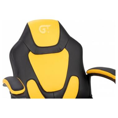 Крісло ігрове GT Racer X-1414 Black/Yellow фото №5