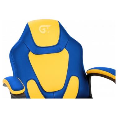 Крісло ігрове GT Racer X-1414 Blue/Yellow фото №6