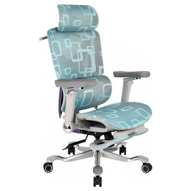 Кресло игровое GT Racer X-900 Gray/Violet/Blue фото №1