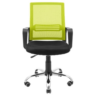 Офісне крісло Richman Джина Хром Піастра Сітка чорна + зелена (ADD0003093) фото №2