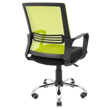 Офісне крісло Richman Джина Хром Піастра Сітка чорна + зелена (ADD0003093) фото №3