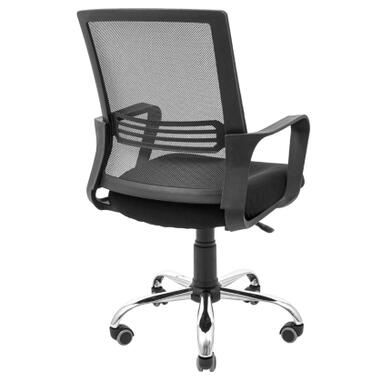 Офісне крісло Richman Джина Хром Піастра Сітка чорна + сіра (ADD0003117) фото №3
