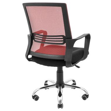 Офісне крісло Richman Джина Хром Піастра Сітка чорна + червона (ADD0003119) фото №3