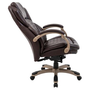 Офісне крісло Richman Преміо Пластик Річ Synchro Шкіра Спліт Темно-коричнева (R00000042322) фото №3