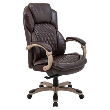 Офісне крісло Richman Преміо Пластик Річ Synchro Шкіра Спліт Темно-коричнева (R00000042322) фото №1