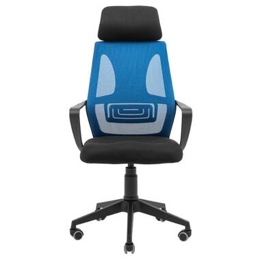 Офісне крісло Richman Профі Пластик Піастра Сітка чорна + синя (ADD0003190) фото №2
