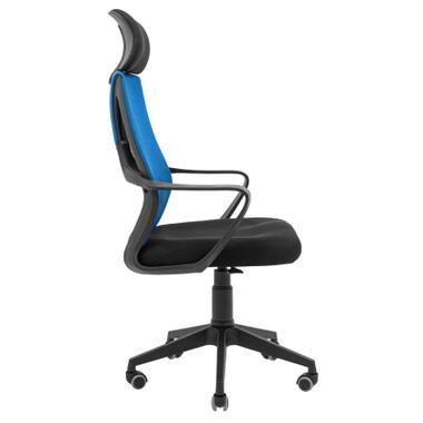 Офісне крісло Richman Профі Пластик Піастра Сітка чорна + синя (ADD0003190) фото №3