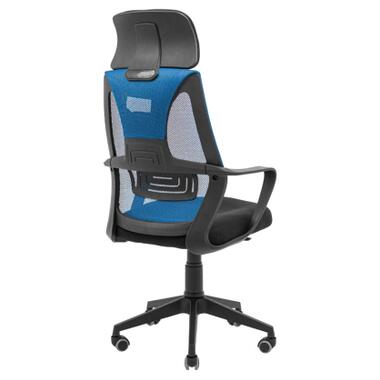 Офісне крісло Richman Профі Пластик Піастра Сітка чорна + синя (ADD0003190) фото №4