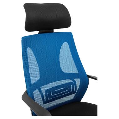 Офісне крісло Richman Профі Пластик Піастра Сітка чорна + синя (ADD0003190) фото №5