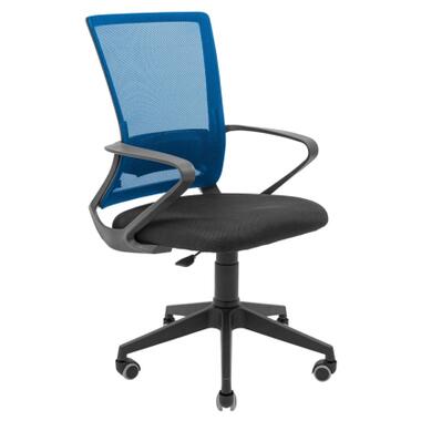 Офісне крісло Richman Робін Пластик Піастра Сітка чорна + синя (ADD0003028) фото №1