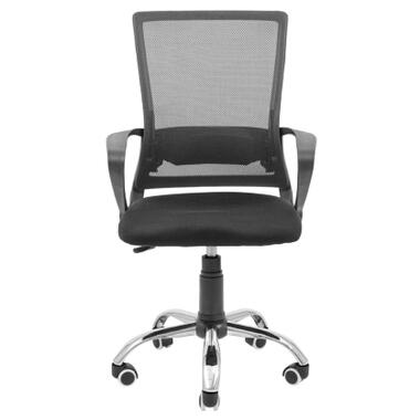 Офісне крісло Richman Робін Хром Піастра Сітка чорна + сіра (ADD0003071) фото №2