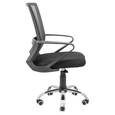 Офісне крісло Richman Робін Хром Піастра Сітка чорна + сіра (ADD0003071) фото №3