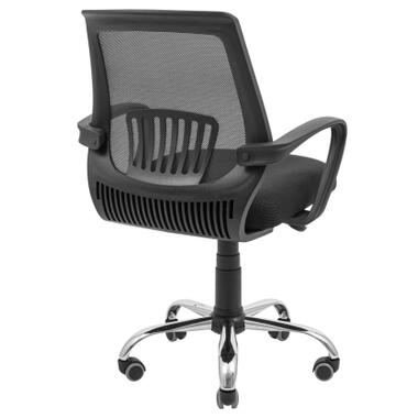 Офісне крісло Richman Стар Хром Піастра Сітка чорна + сіра (ADD0003156) фото №4